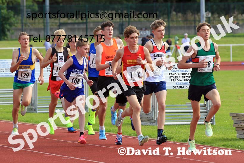 Boys Under-15s 1500 metres, 2023 Northern Under-13s, Under-15s and Under-17s, Middlesbrough.  Photo: David T. Hewitson/Sports for All Pics